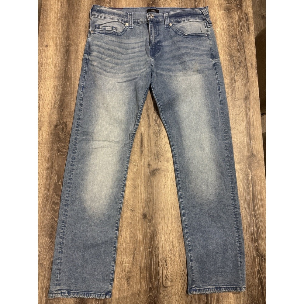 True Religion Men's Jeans Ricky Relaxed Straight Medium Wash Blue Denim Size 36